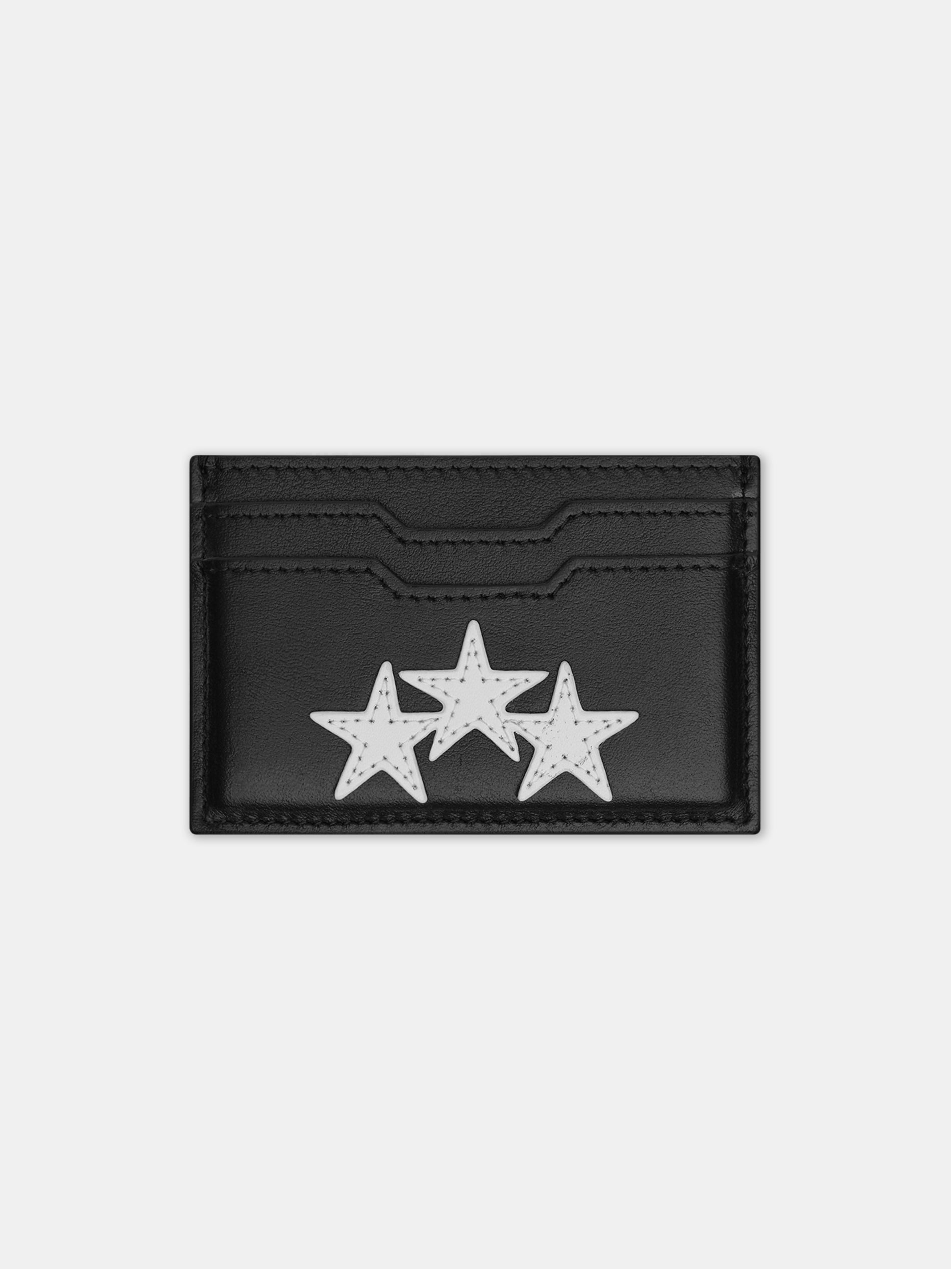 THREE STAR LEATHER CARD HOLDER - 1