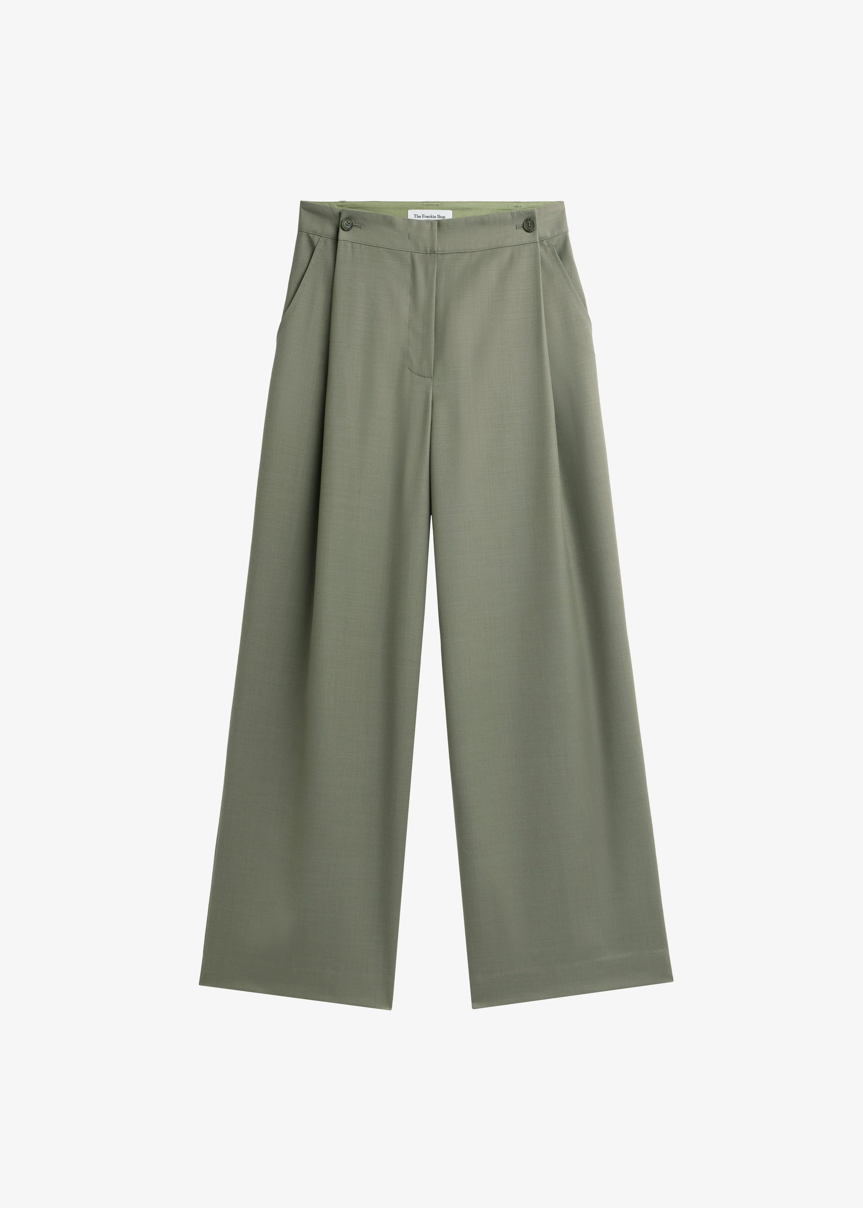 Althea Pleated Trousers - Sage - 1