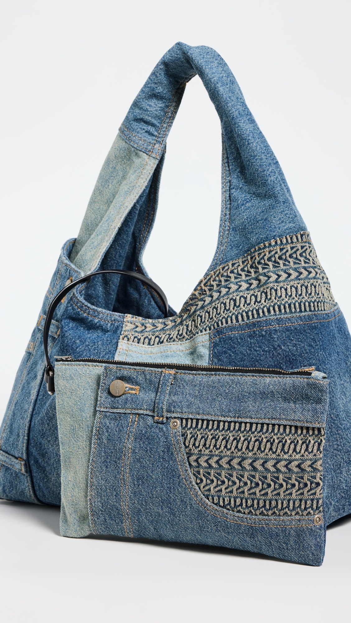 The Deconstructed Denim Sack Bag - 4