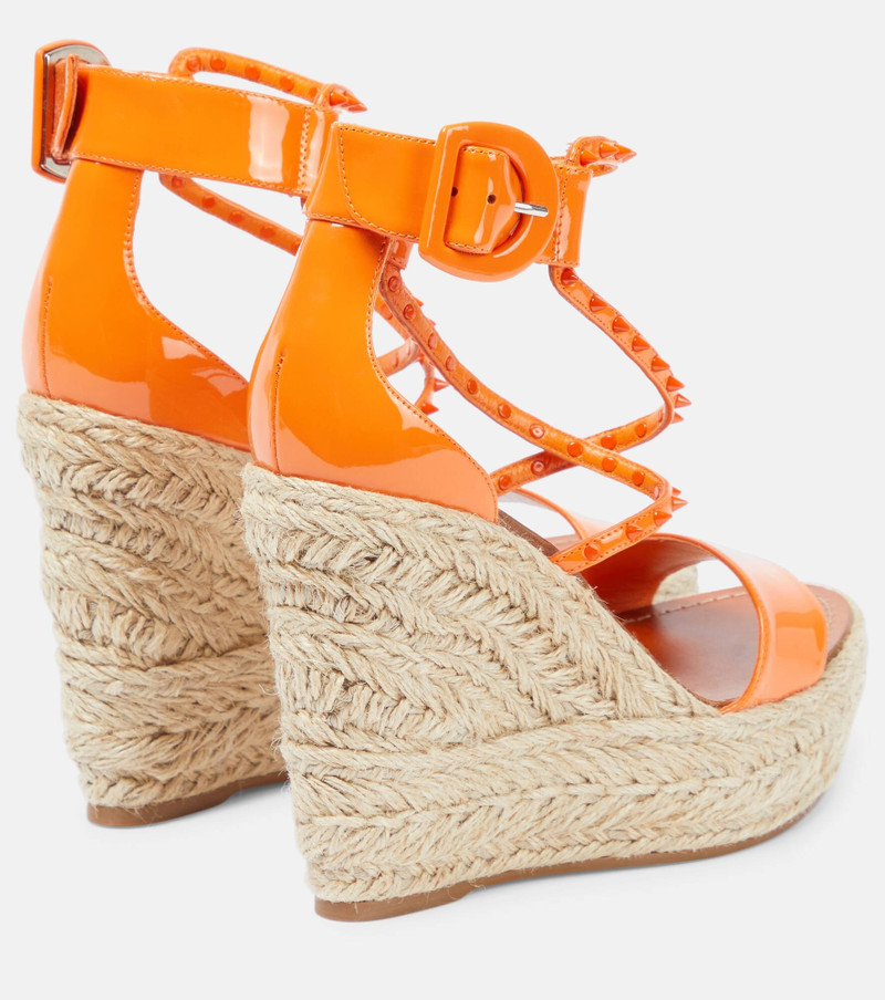 Christian Louboutin Chocazeppa 120 embellished wedge sandals outlook