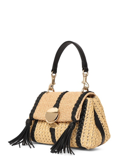 Chloé Penelope woven top handle bag w/leather outlook