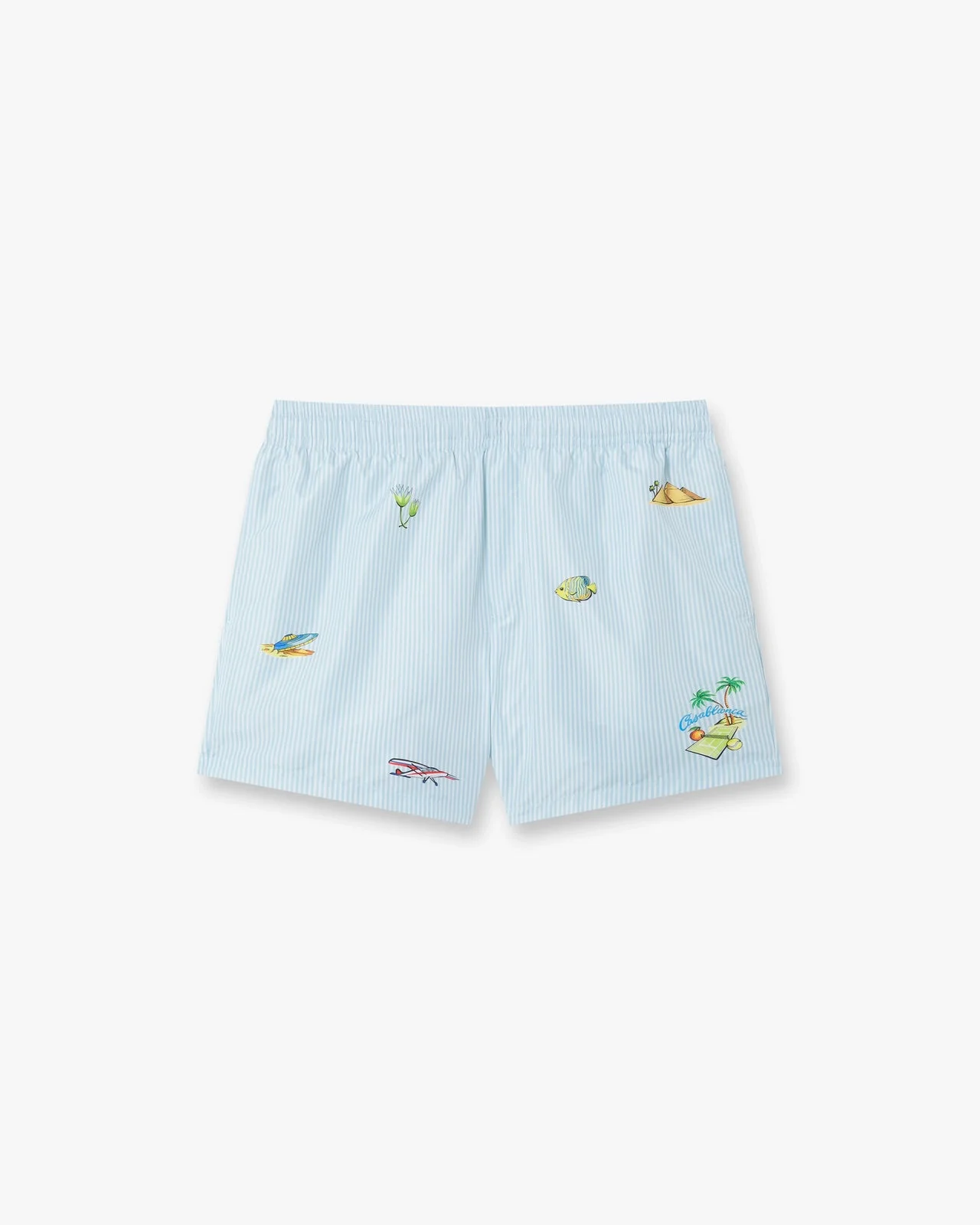 Blue Striped Phantasmagoria Swim Shorts | Casablanca Paris - 1