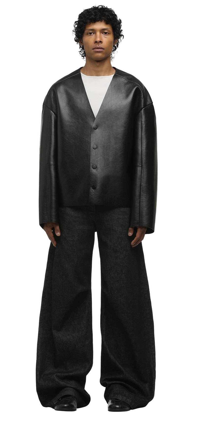 MINIMAL LEATHER JACKET BLACK LEATHER 4
