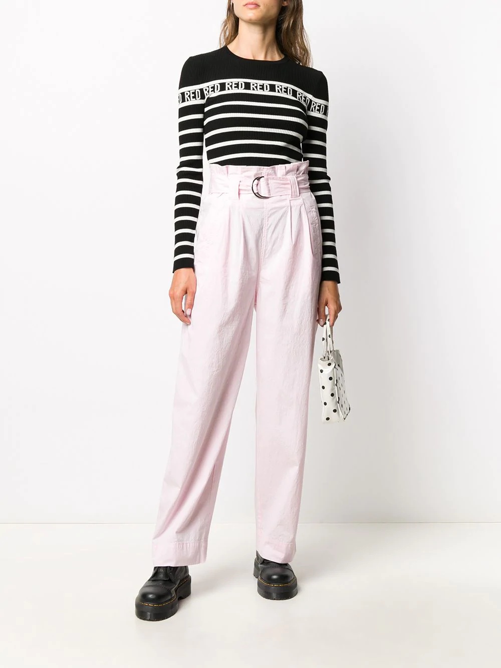 striped rib-knit top - 2