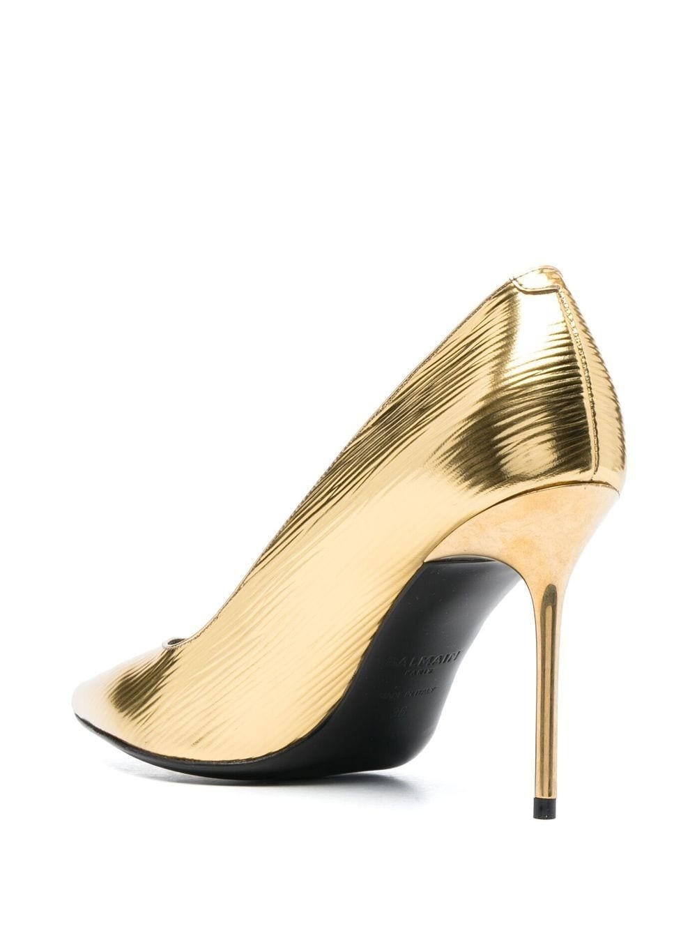 100mm metallic pointed-toe pumps - 3