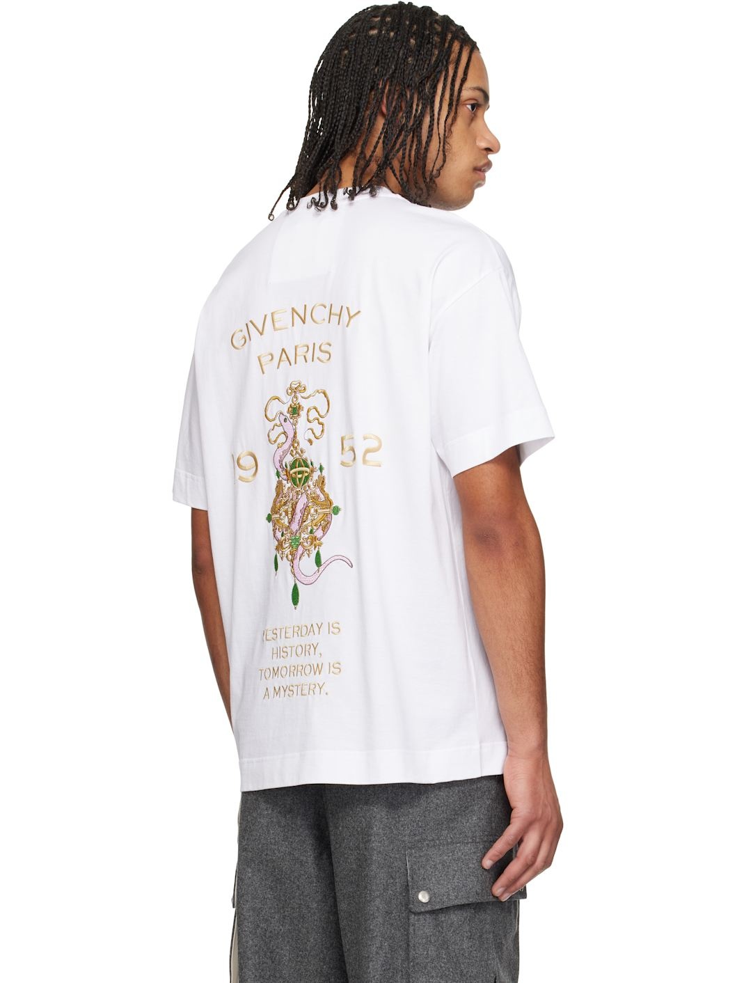 White Regular Fit T-shirt - 3