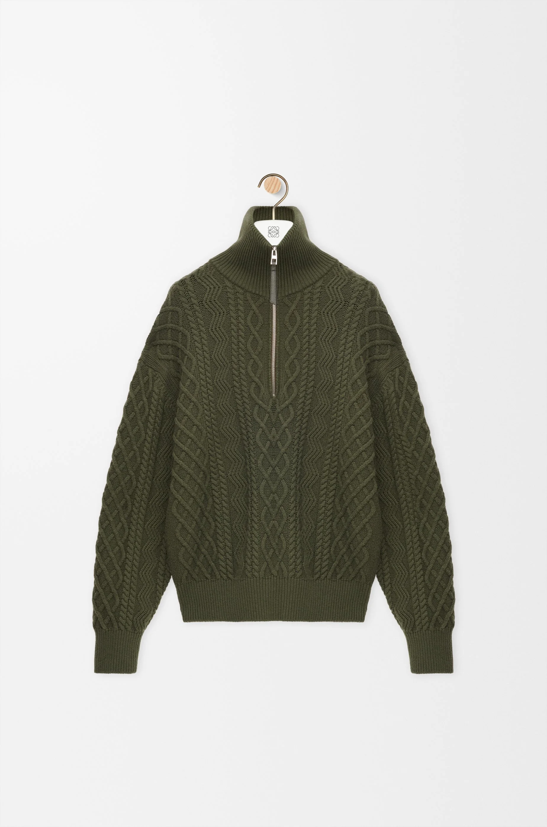 Zip-up sweater in wool - 1