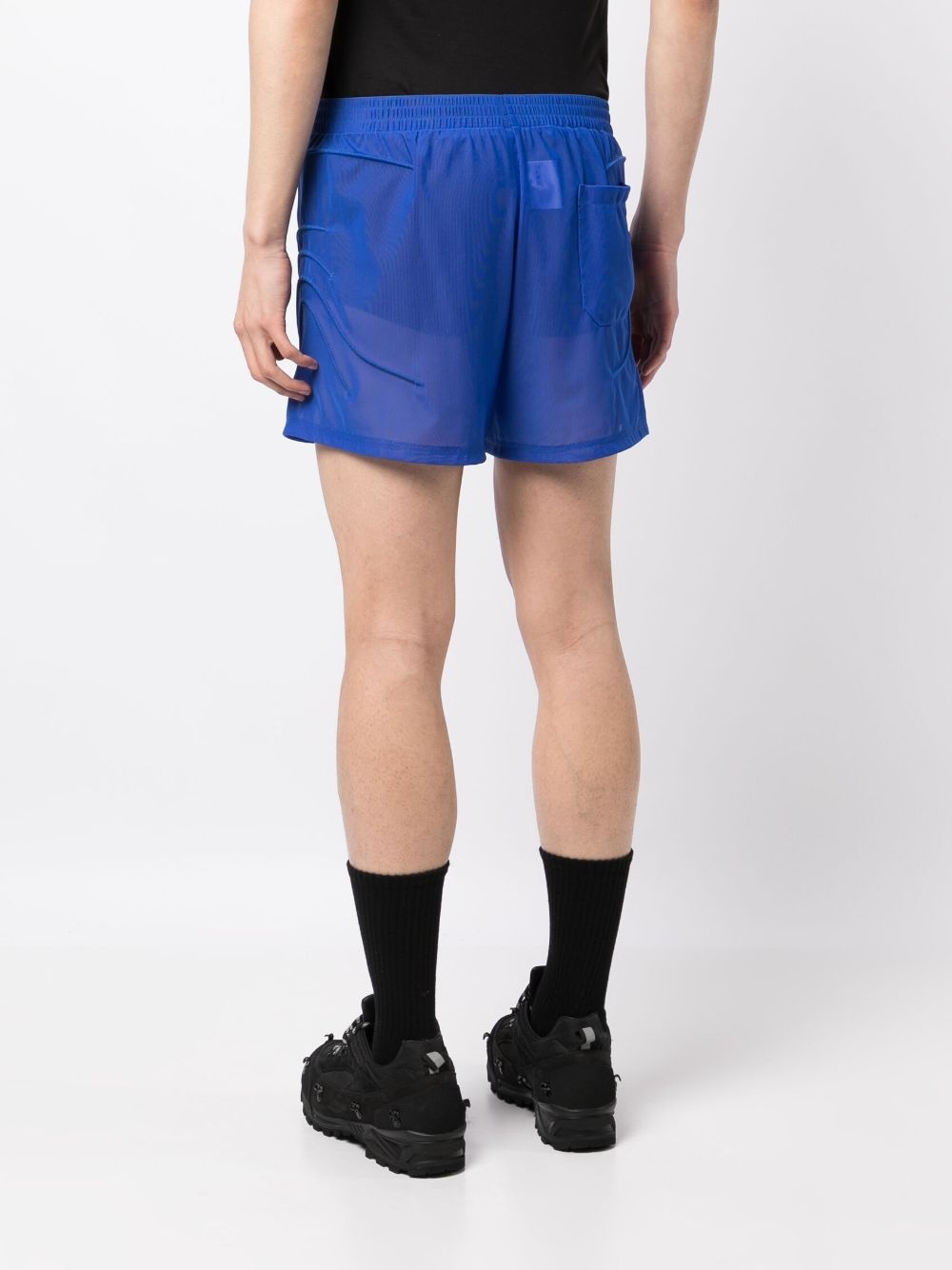 semi-sheer track shorts - 4
