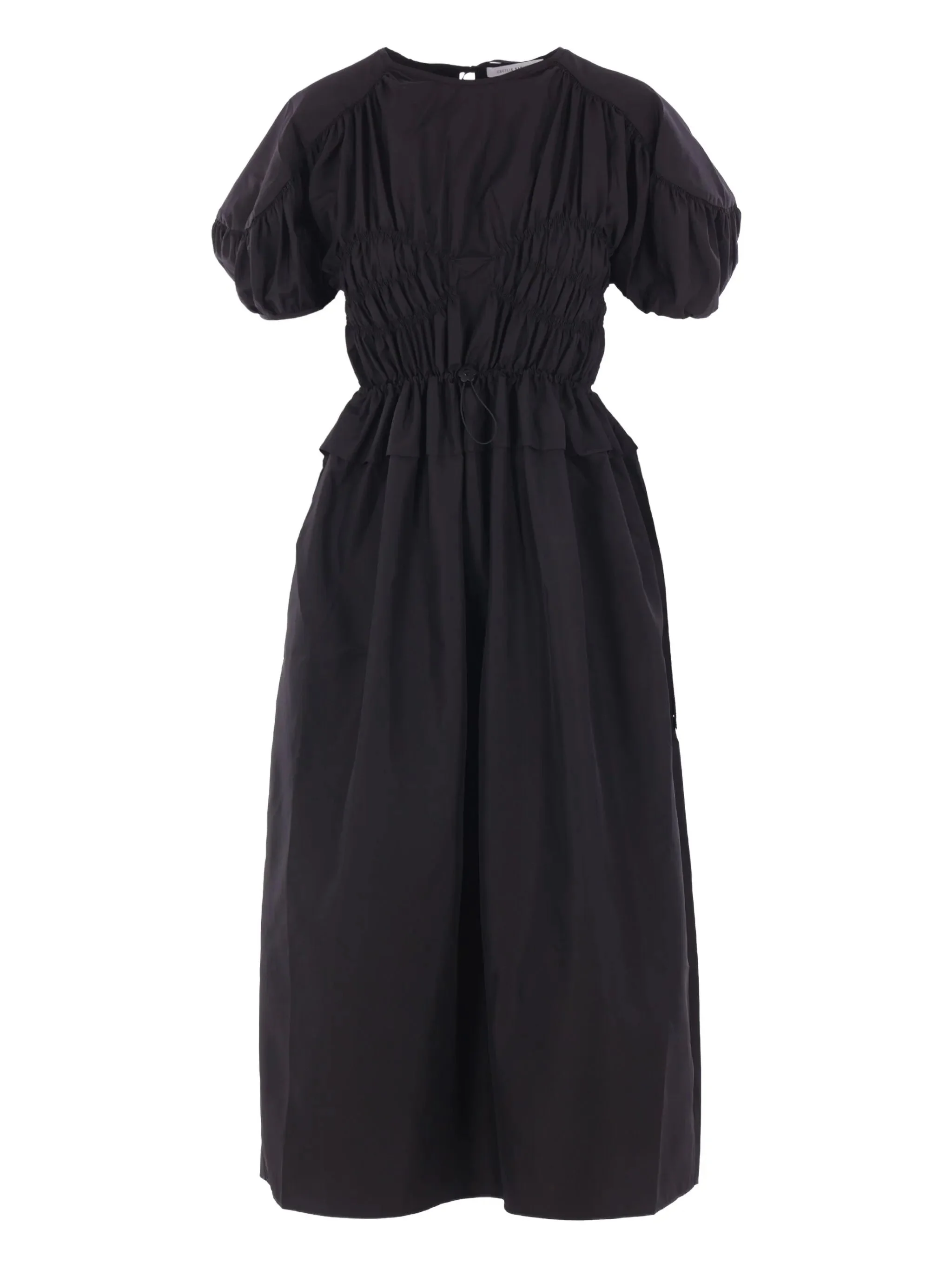 smocked midi dress - 1