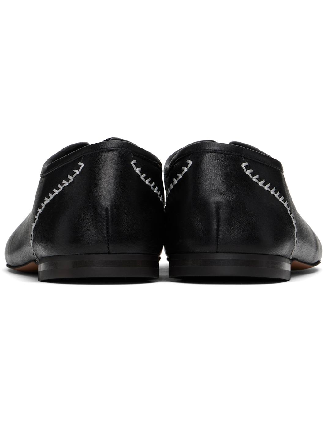 Black Lace-Up Oxfords - 2