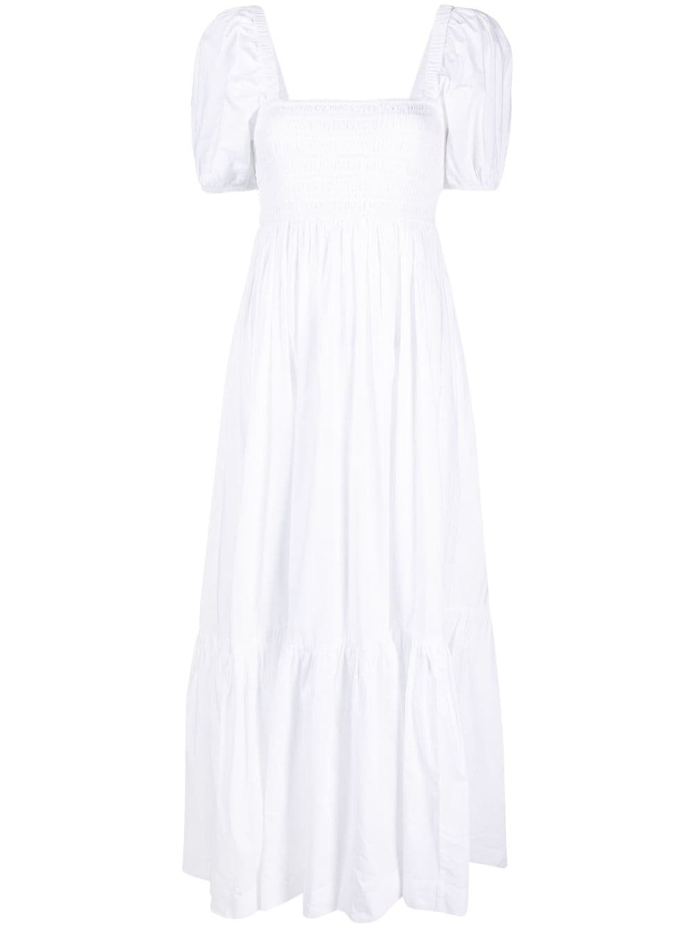 puff-sleeve organic cotton dress - 1