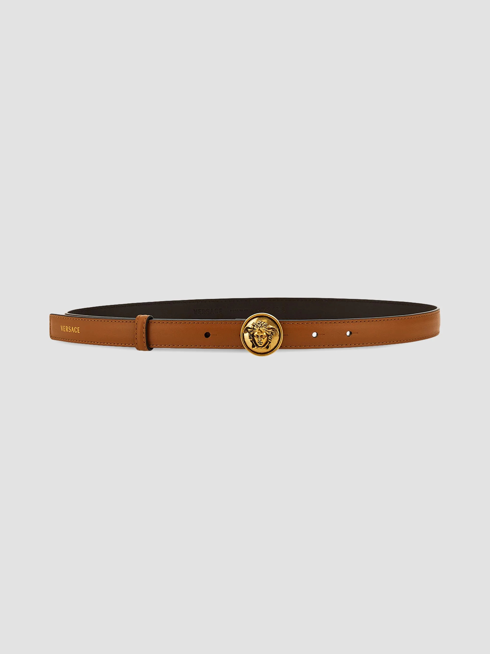 Women's Logo Leather Belt - Leather Gold - 1