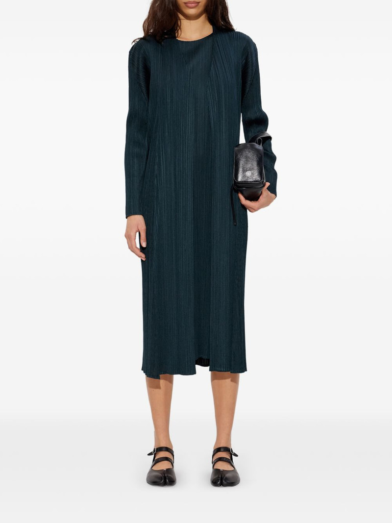 Pleats Please Issey Miyake pleated long-sleeve coat outlook