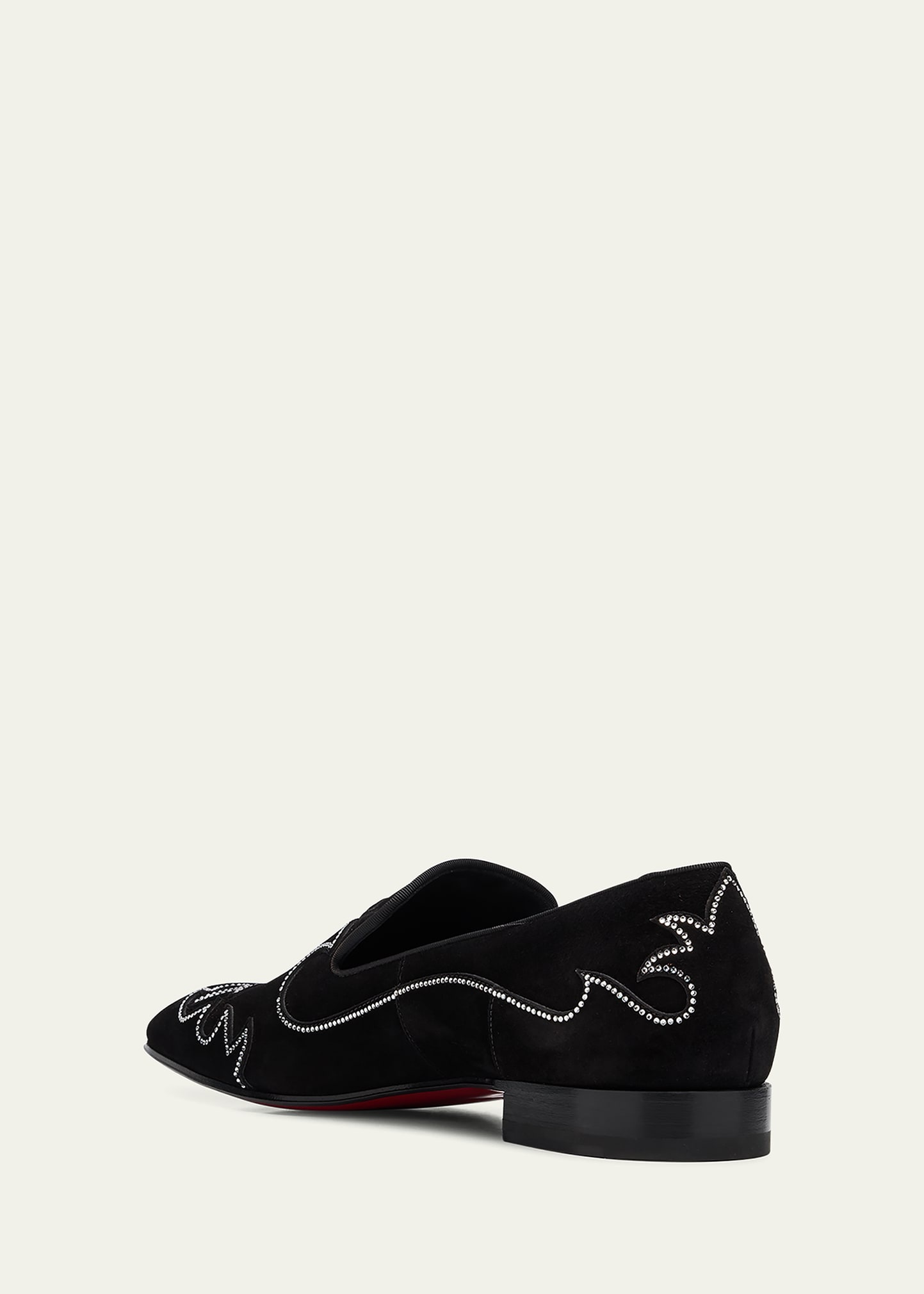 Men's Dandysiago Rhinestone and Leather Loafers - 4