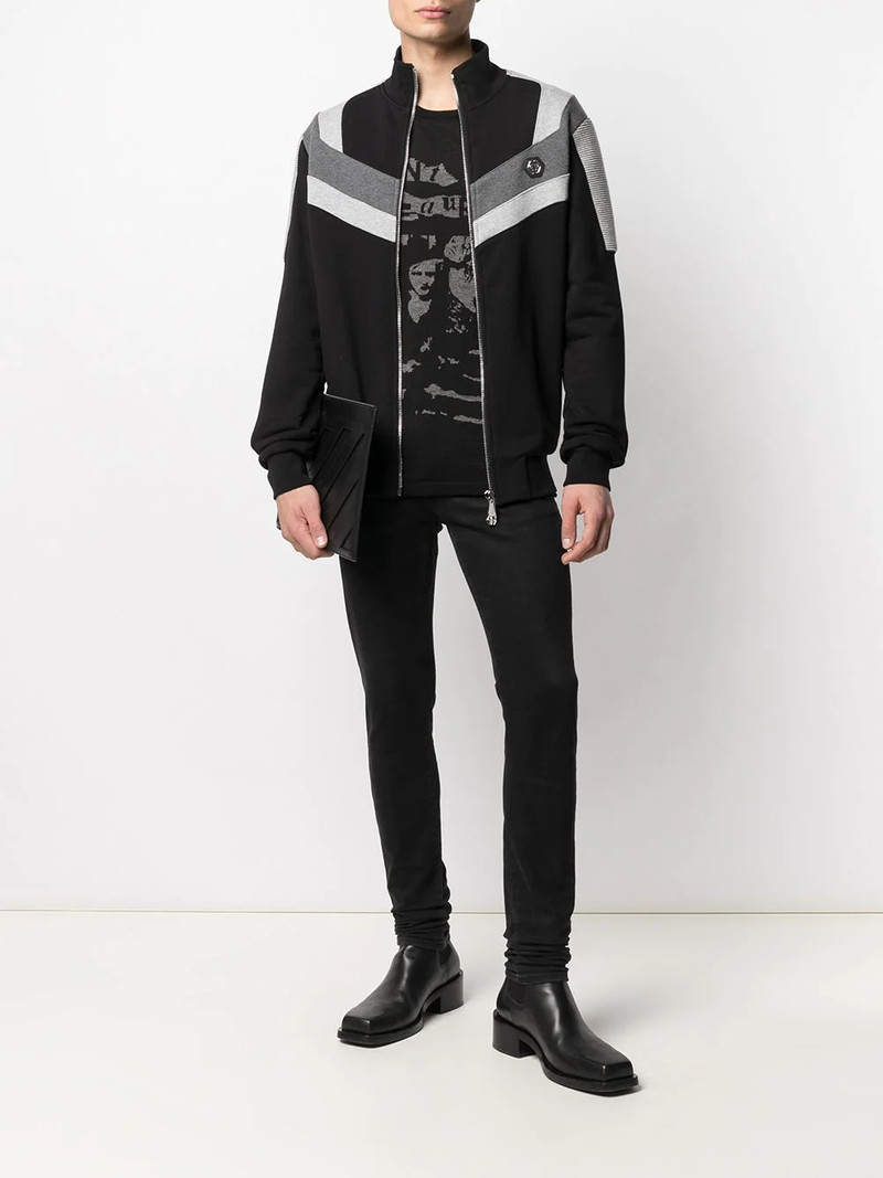 PHILIPP PLEIN panelled tracksuit jacket outlook