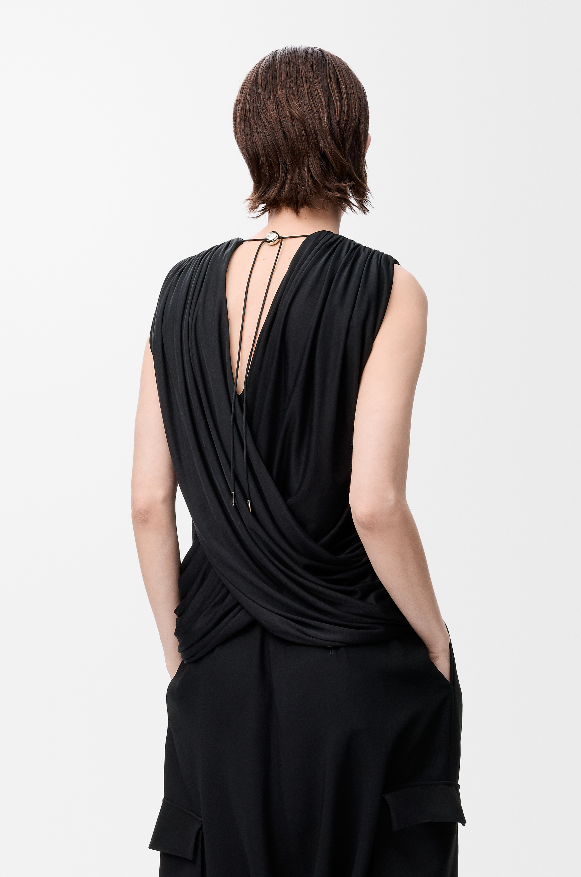 Draped top in silk - 4