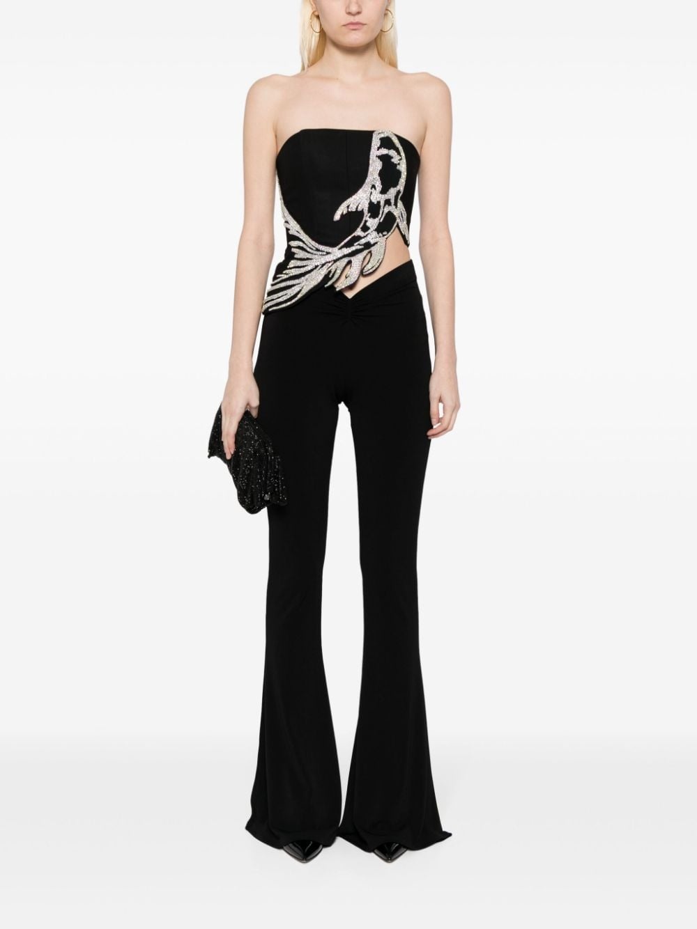 Koi Fish-appliquÃ© crop top - 2