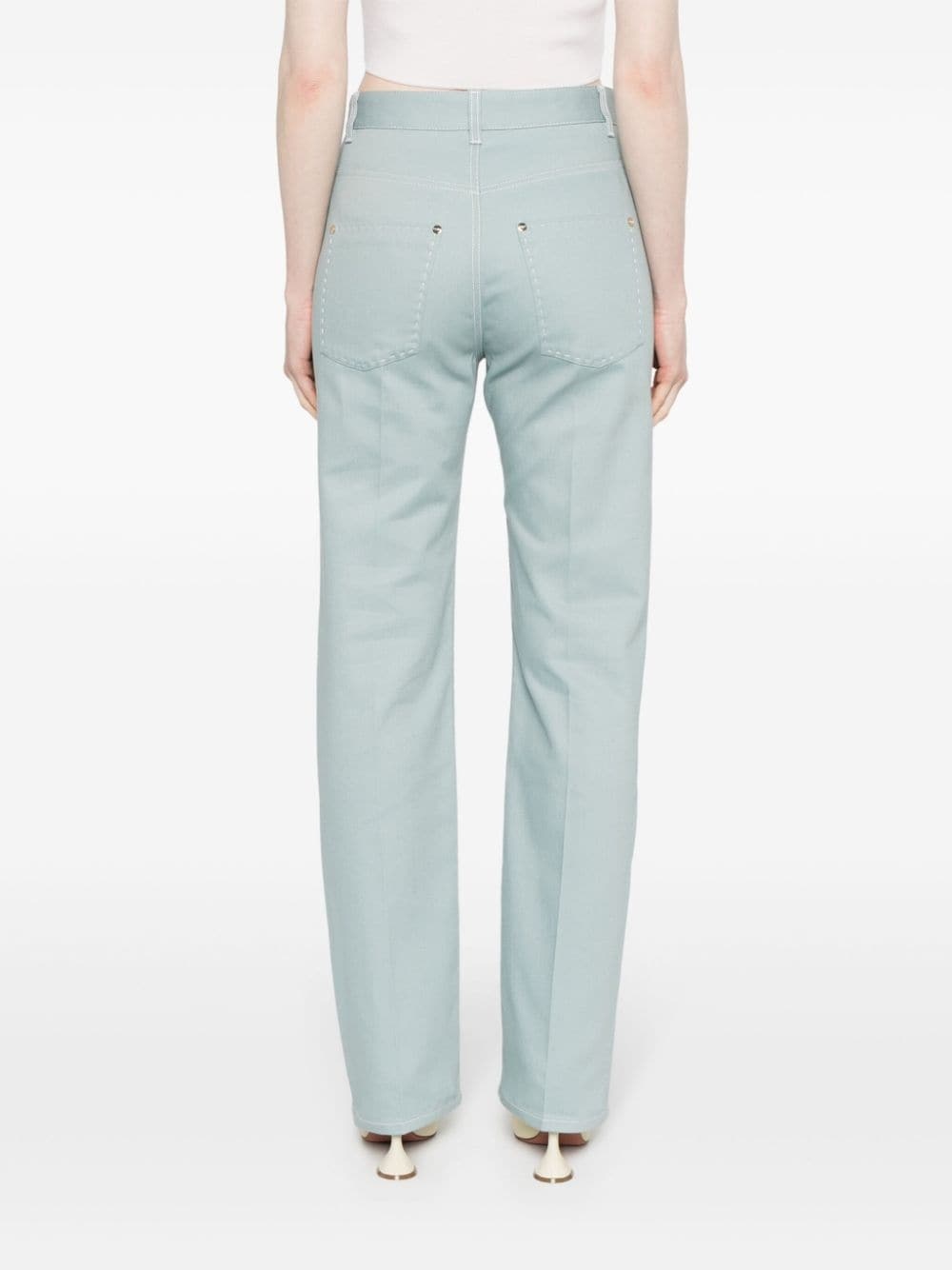 high-rise straight-leg jeans - 4