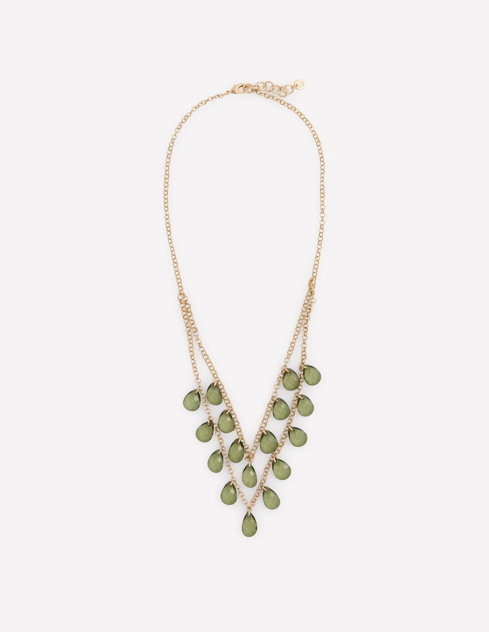 Multi Tear Necklace-Green - 1