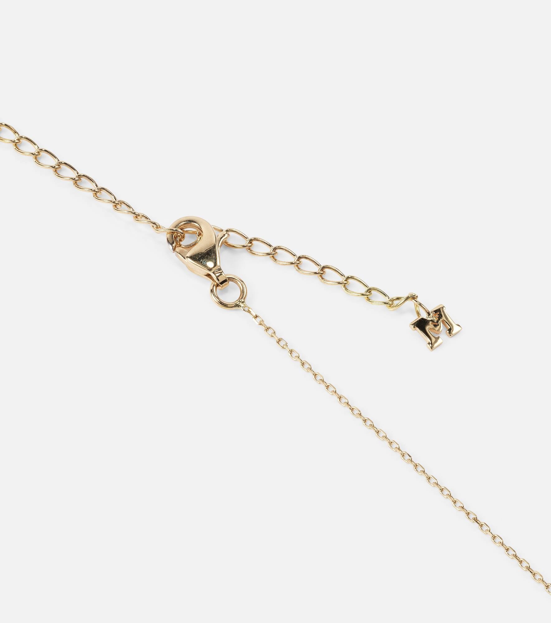 14kt gold La Barre necklace with diamonds - 4