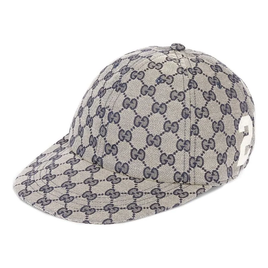 (WMNS) Gucci GG Cotton Canvas Baseball Cap 'Beige Blue' 751400-4HA0L-4077 - 1