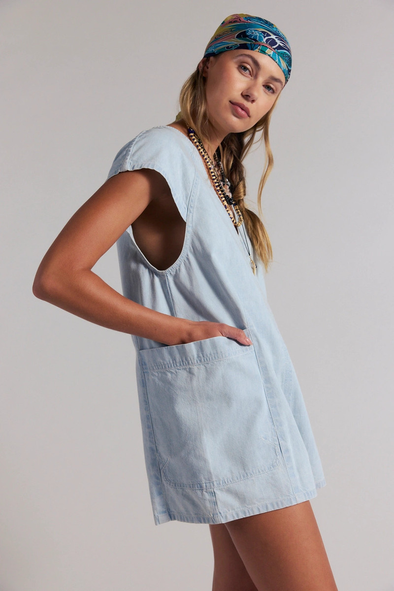Free Fall Denim Romper 1
