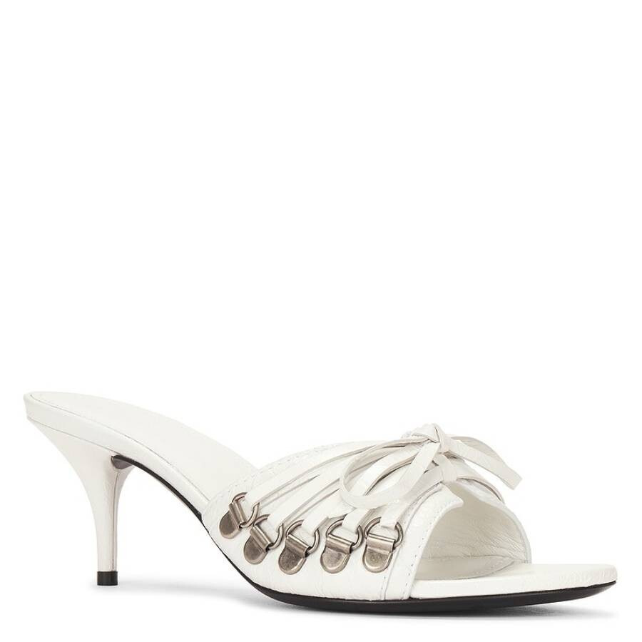 Balenciaga Cagole 70 Leather Mule Sandals - 2