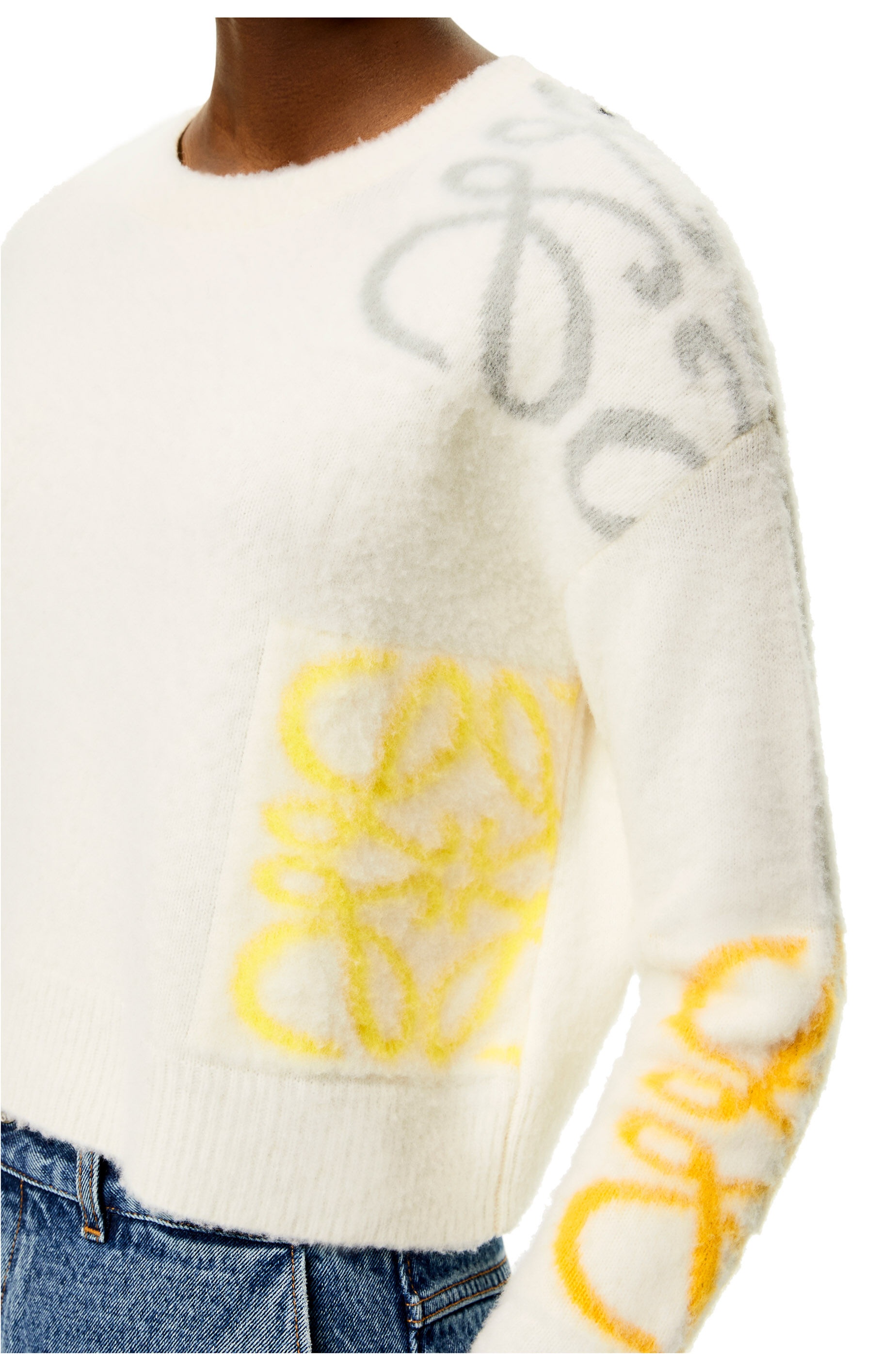 Anagram intarsia sweater in wool - 5