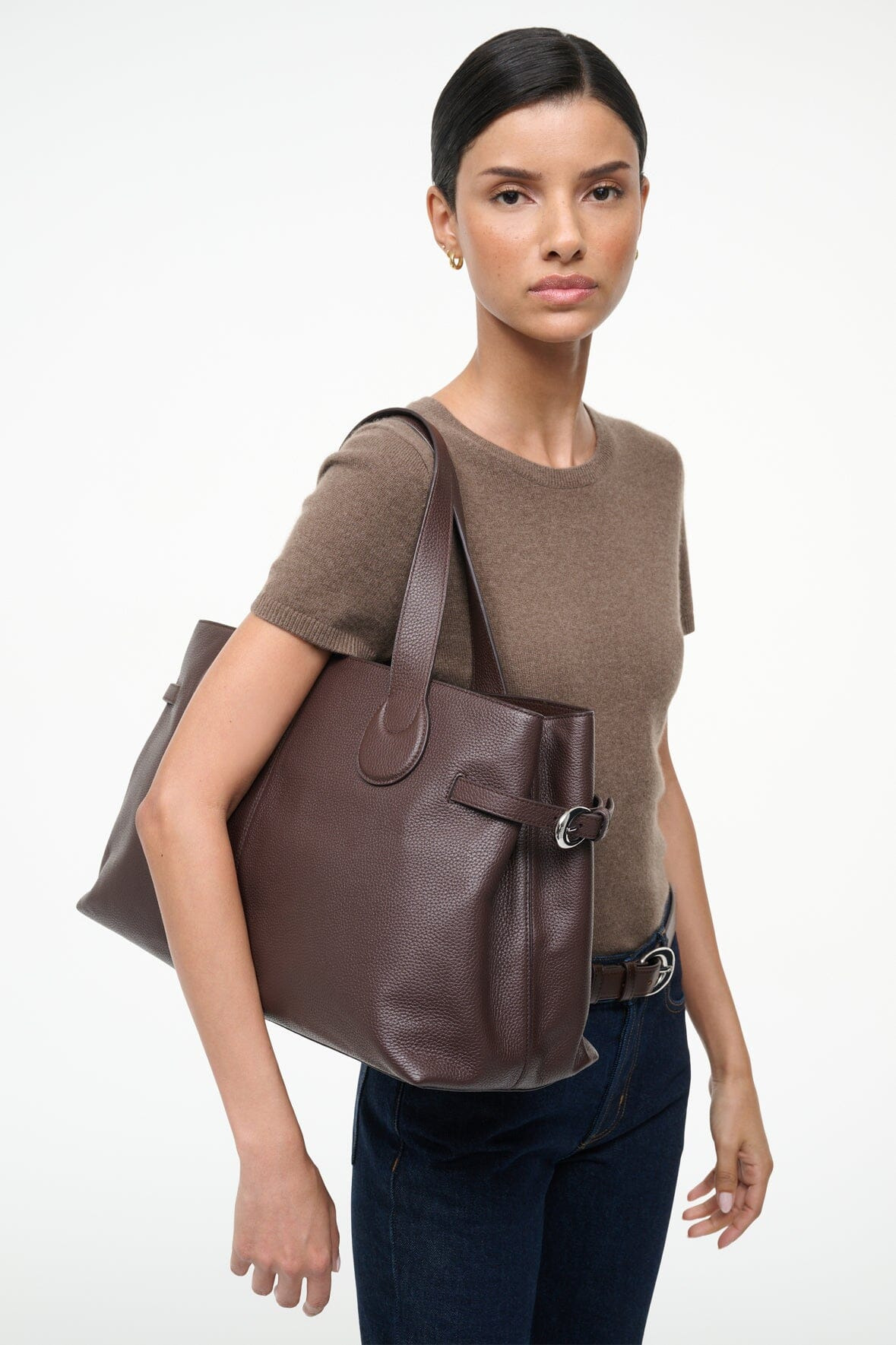 STAUD PIPER TOTE ESPRESSO - 6