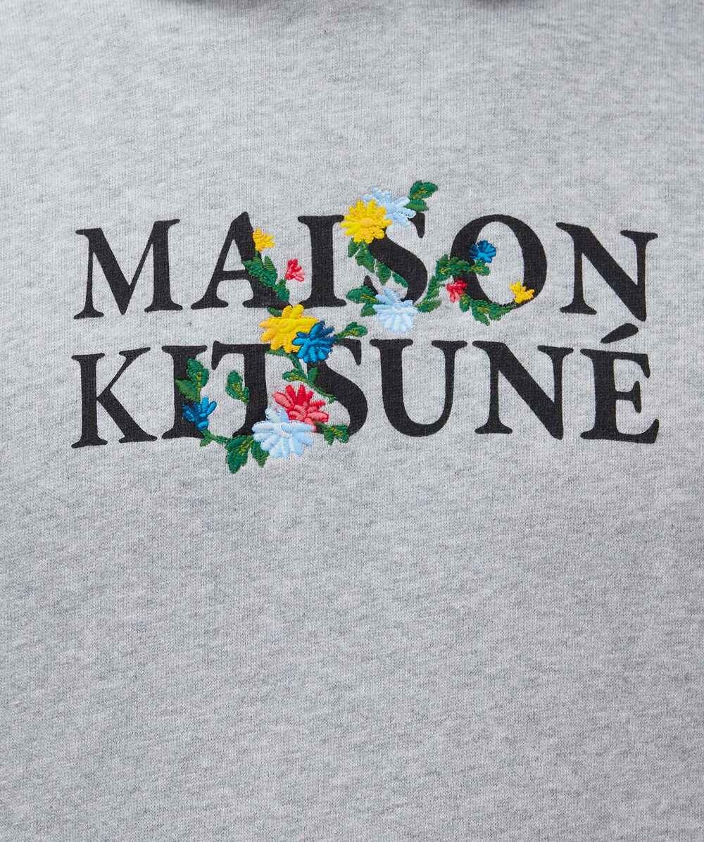【Maison Kitsune】FLOWERS COMFORT HOODIE◆LM00708KM0307 Maison Kitsuné Flowers Comfort Cotton-Jersey Hoodie - S