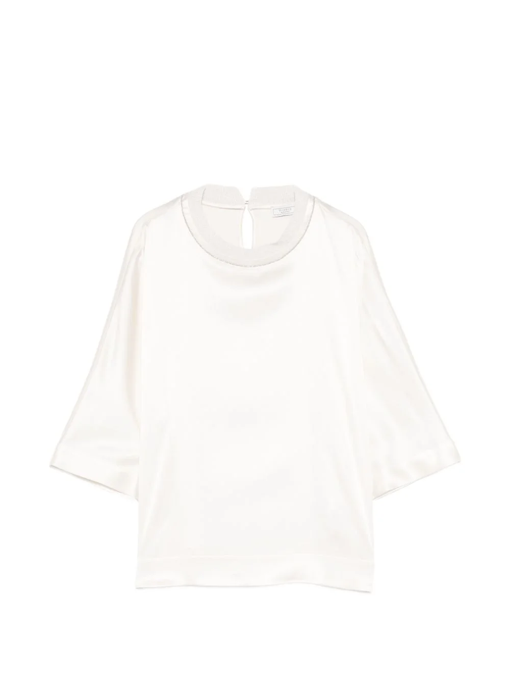 beaded-neck blouse - 1