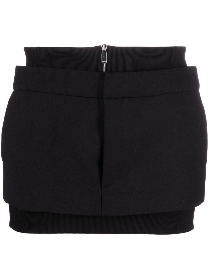 ribbed-band miniskirt 1