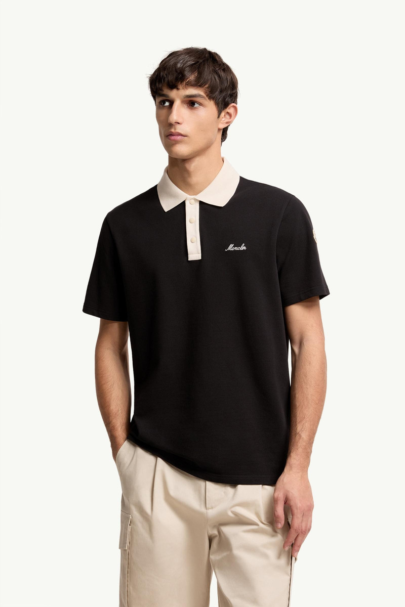 Embroidered Logo Cotton Piquet Polo Shirt 4