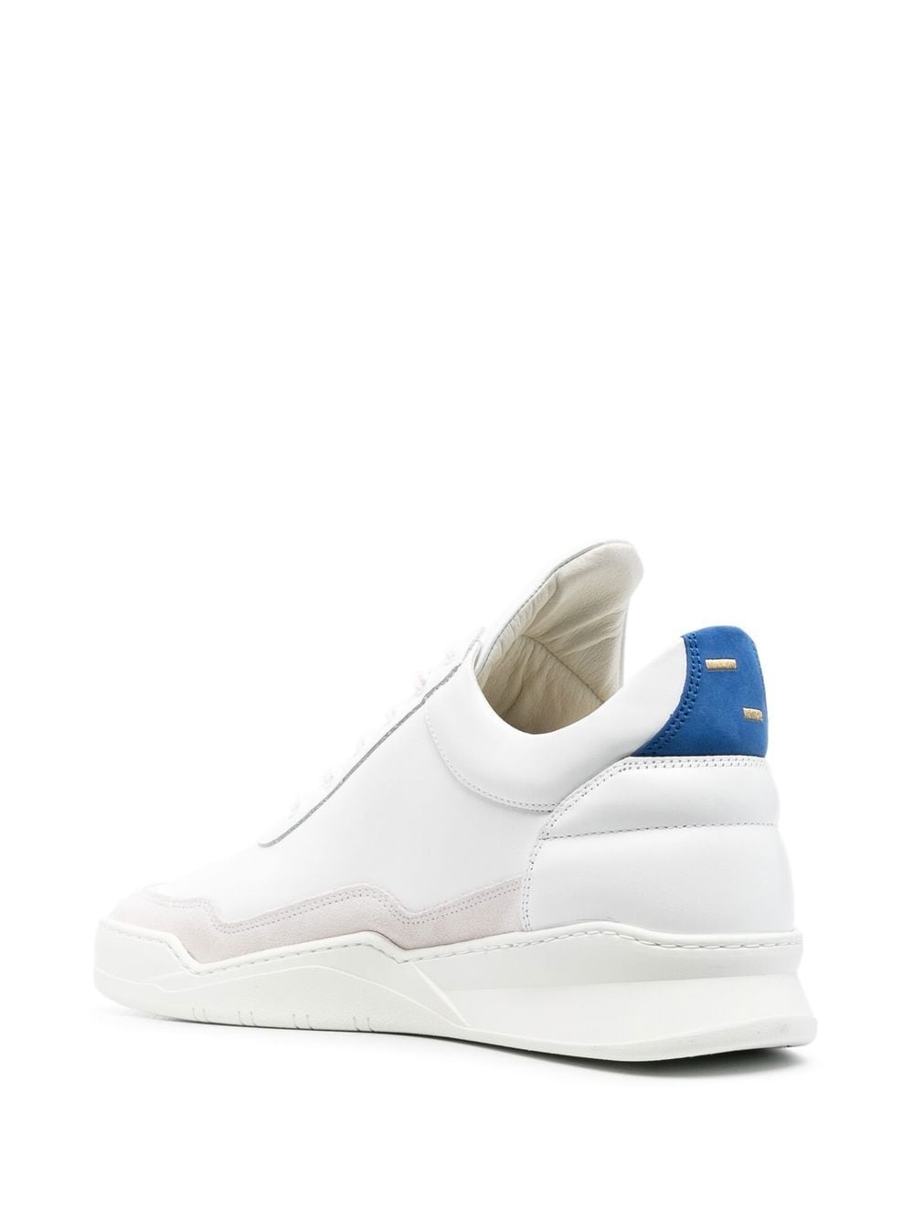 low-top leather sneakers - 3