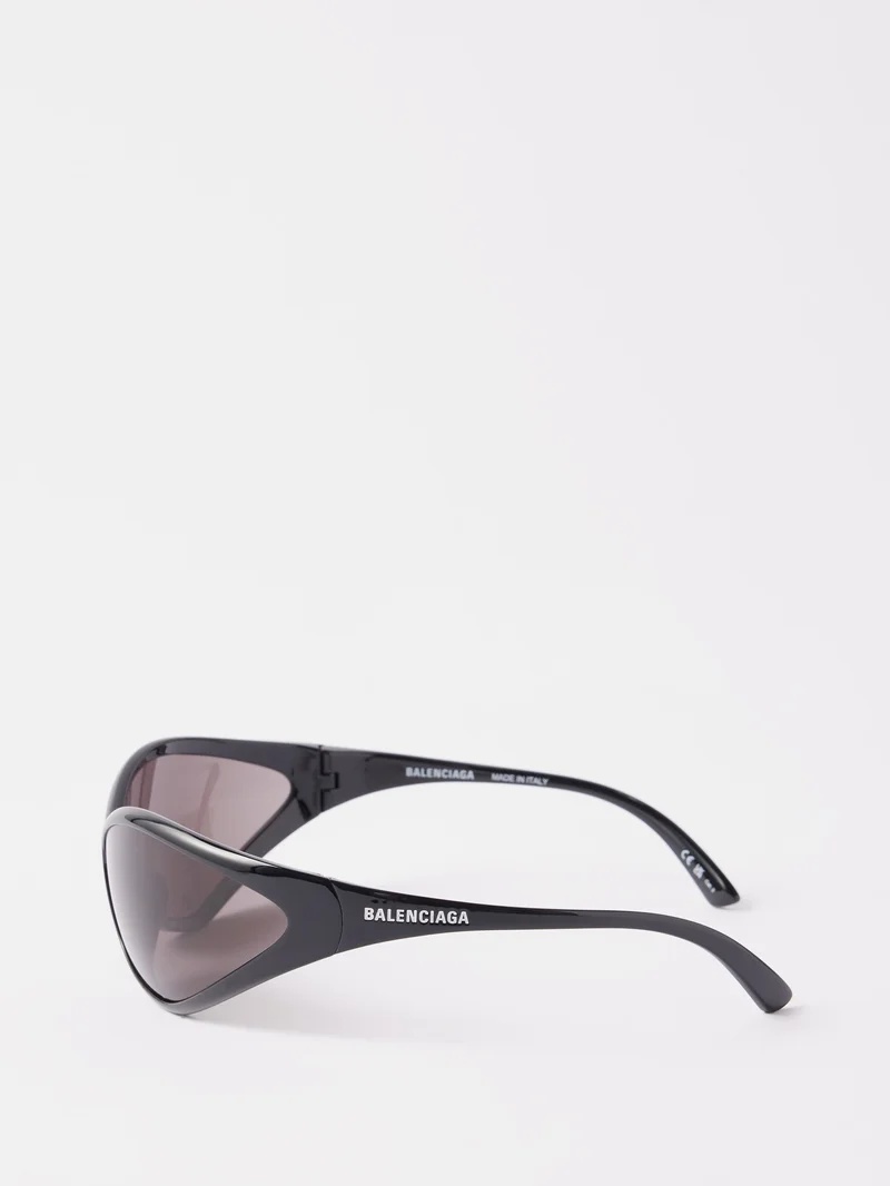 90s oval acetate sunglasses - 4