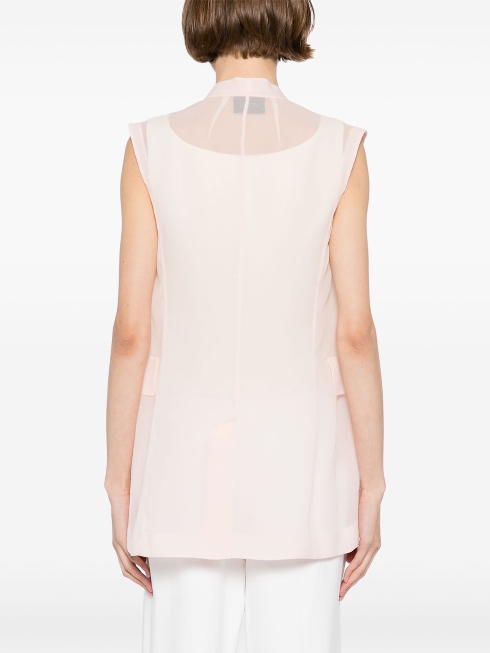 sheer silk gilet - 4