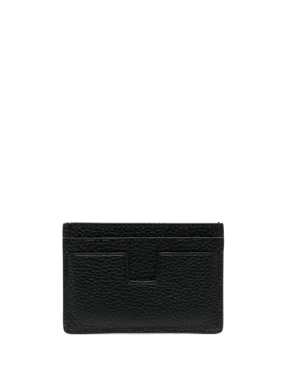 logo-plaque leather cardholder - 2