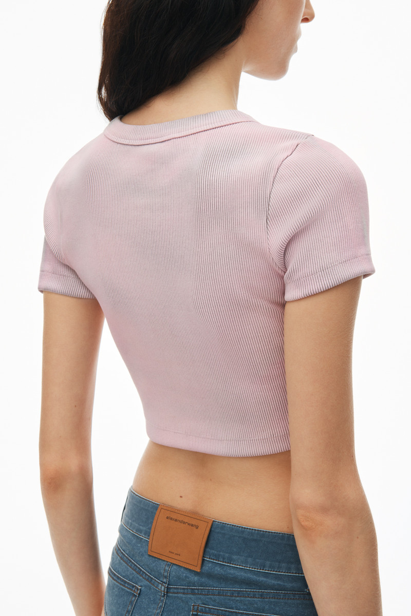 Alexander Wang EMBOSSED LOGO CROPPED TOP outlook