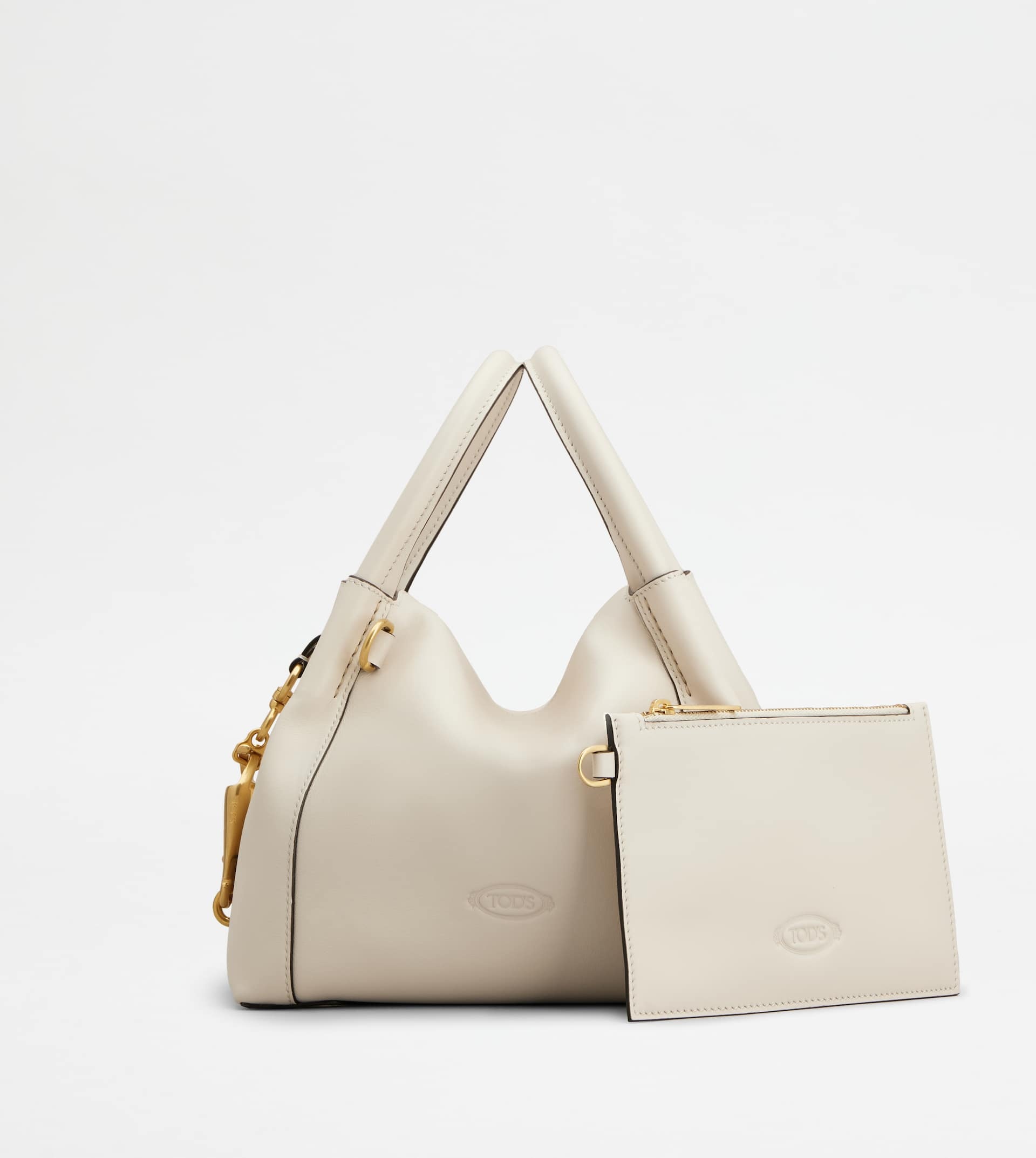 SATCHEL IN LEATHER MINI - WHITE - 2
