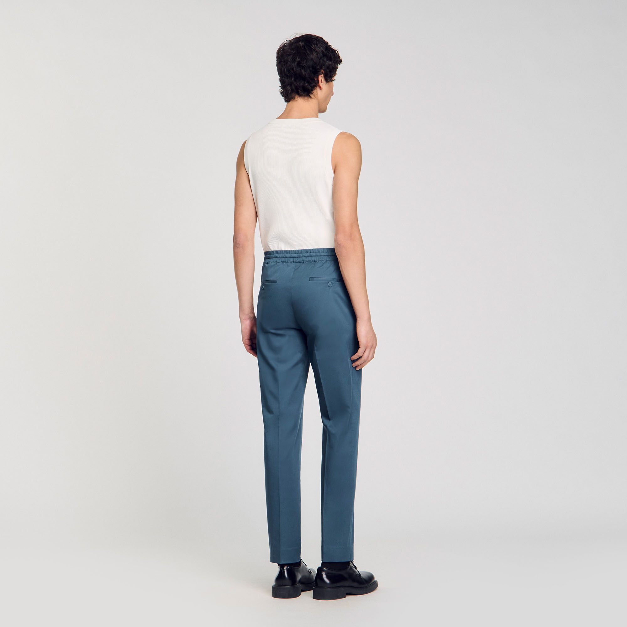 ELASTICATED STRAIGHT-LEG TROUSERS - 5