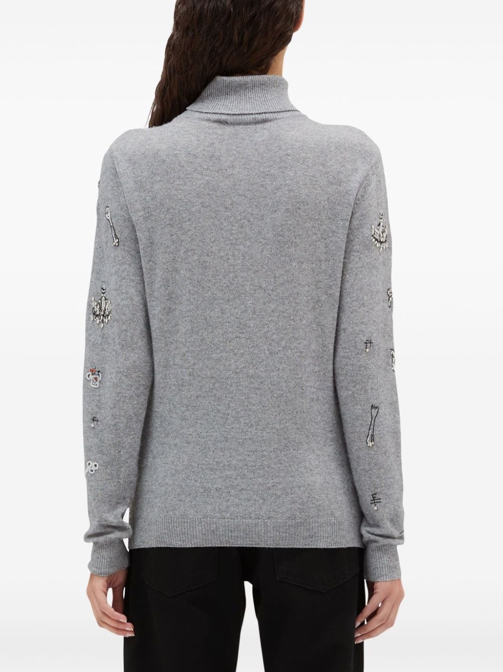 embellished high-neck jumper - 4