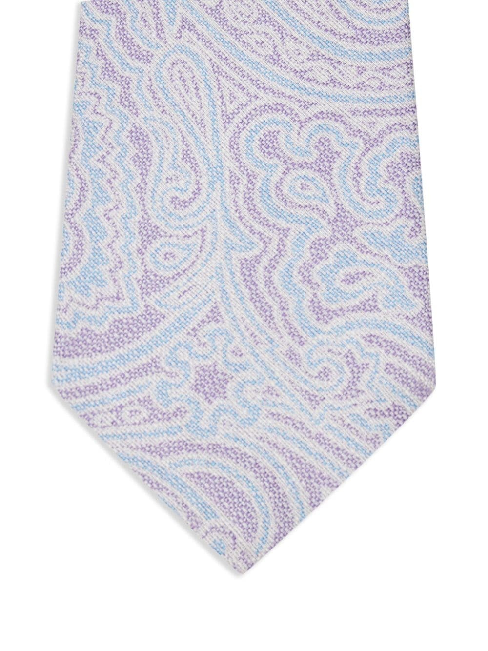 paisley-print silk tie - 2