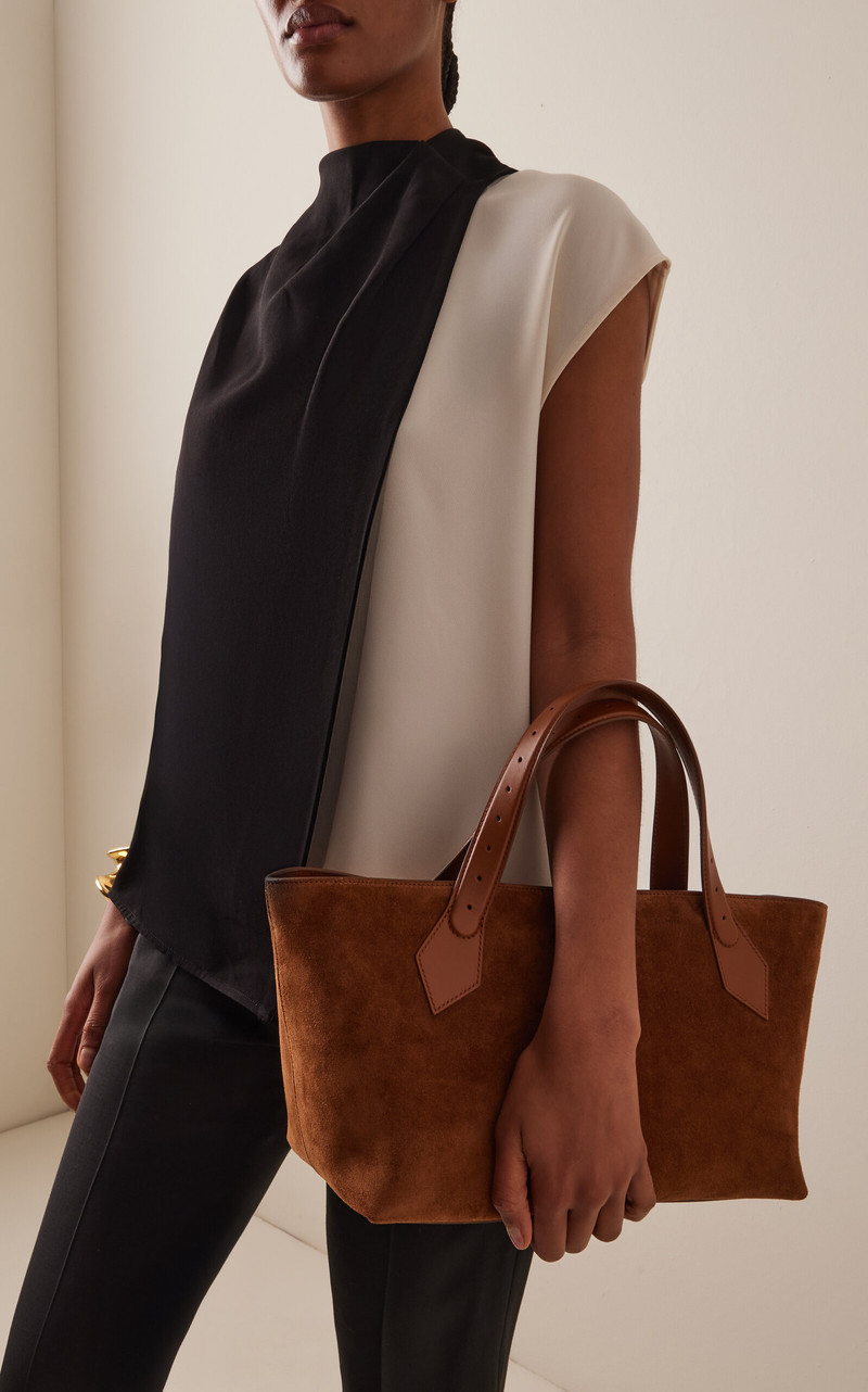 Proenza Schouler Chelsea East/West Suede Tote Bag brown outlook