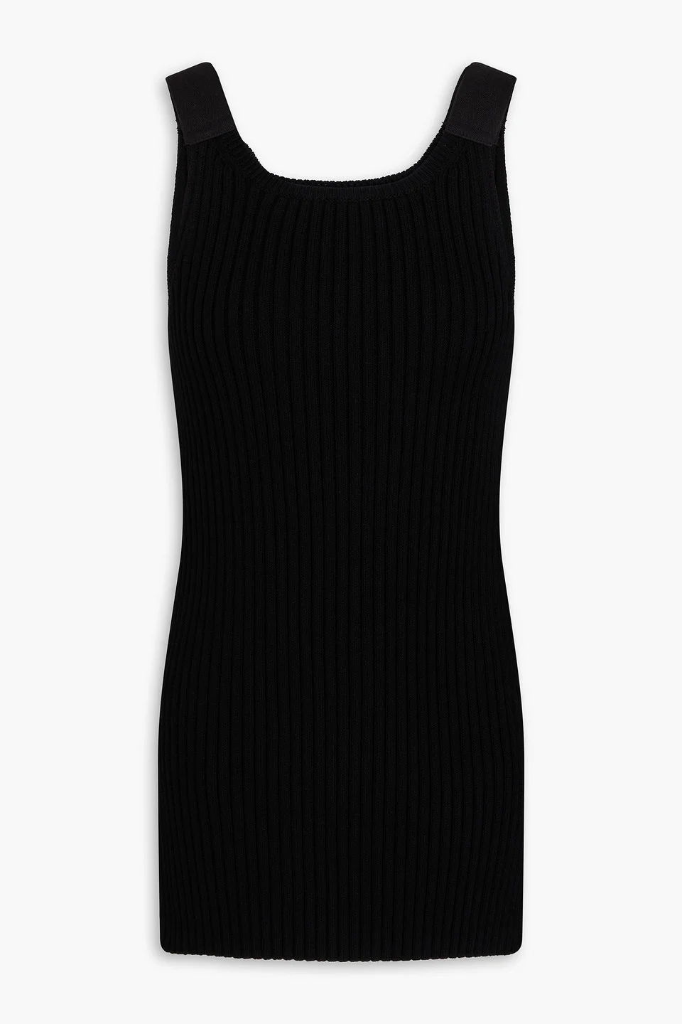 Ribbed cotton-blend tank - 1