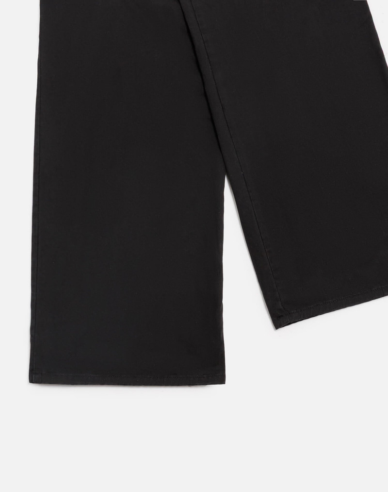 Mid Rise Wide Leg Trouser - Washed Black 6