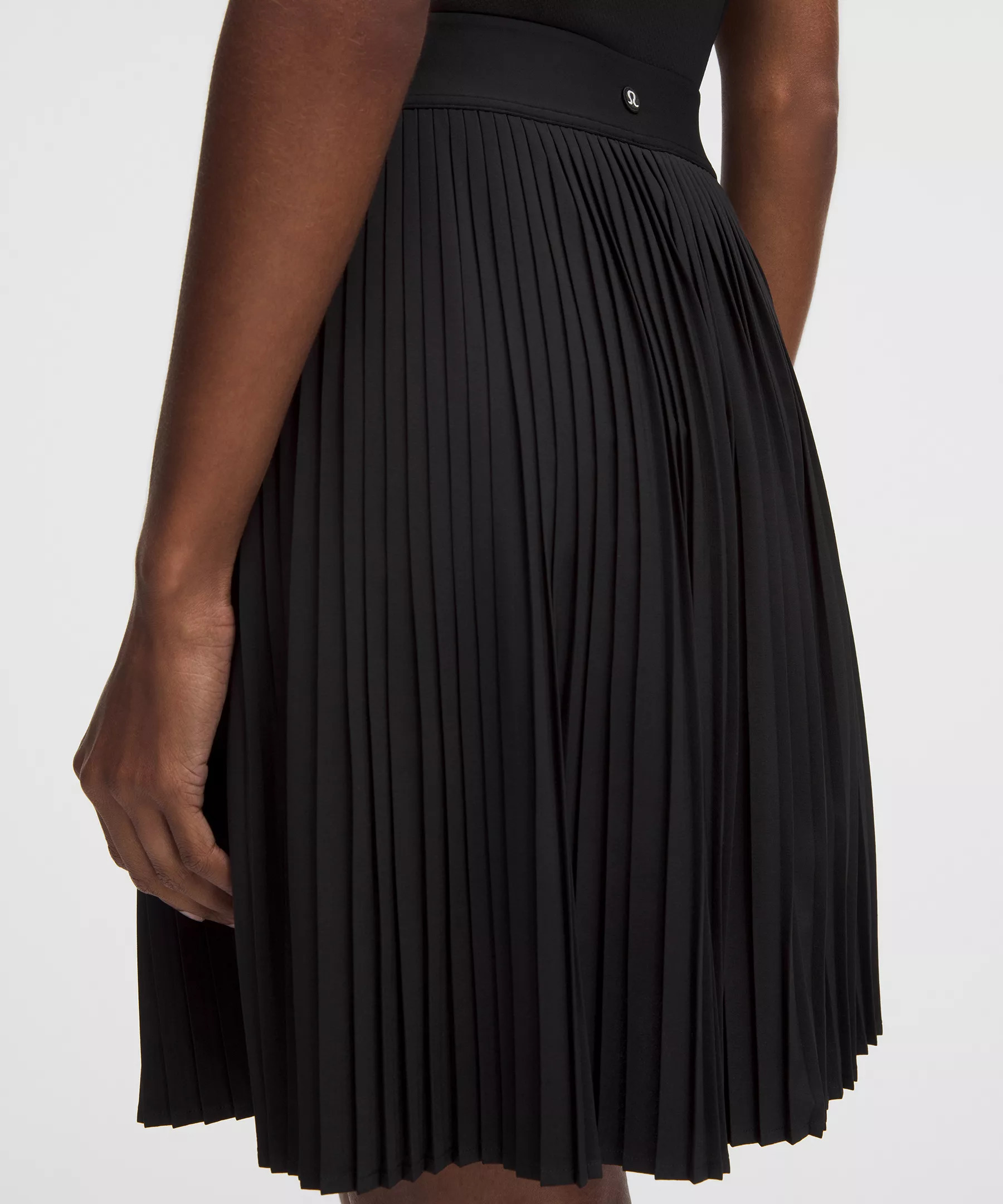 Pleated High-Rise Knee-Length Tennis Skirt - 5