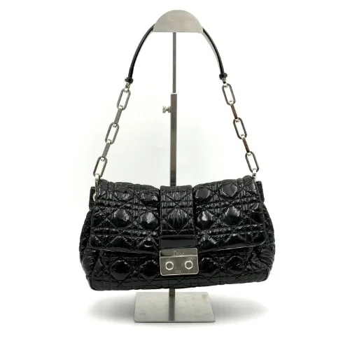 Christian - Christian Dior Black Patent New Lock Shoulder Bag - 1