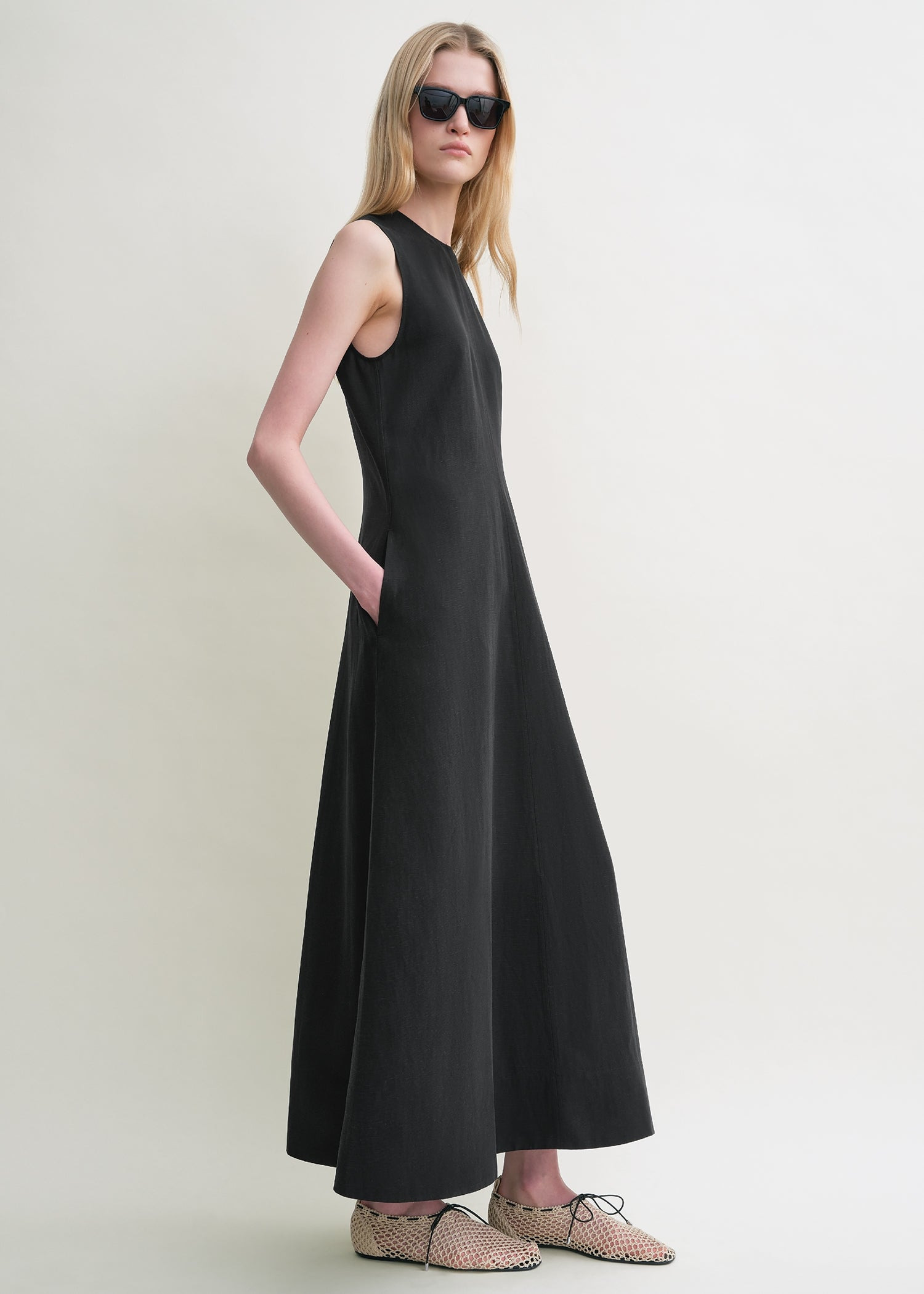Fluid summer dress black - 2