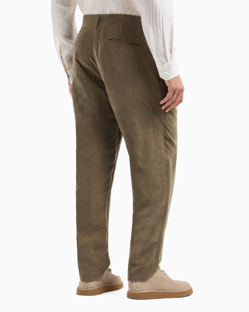 SINGLE-PLEAT TROUSERS IN LINEN AND LYOCELL 3