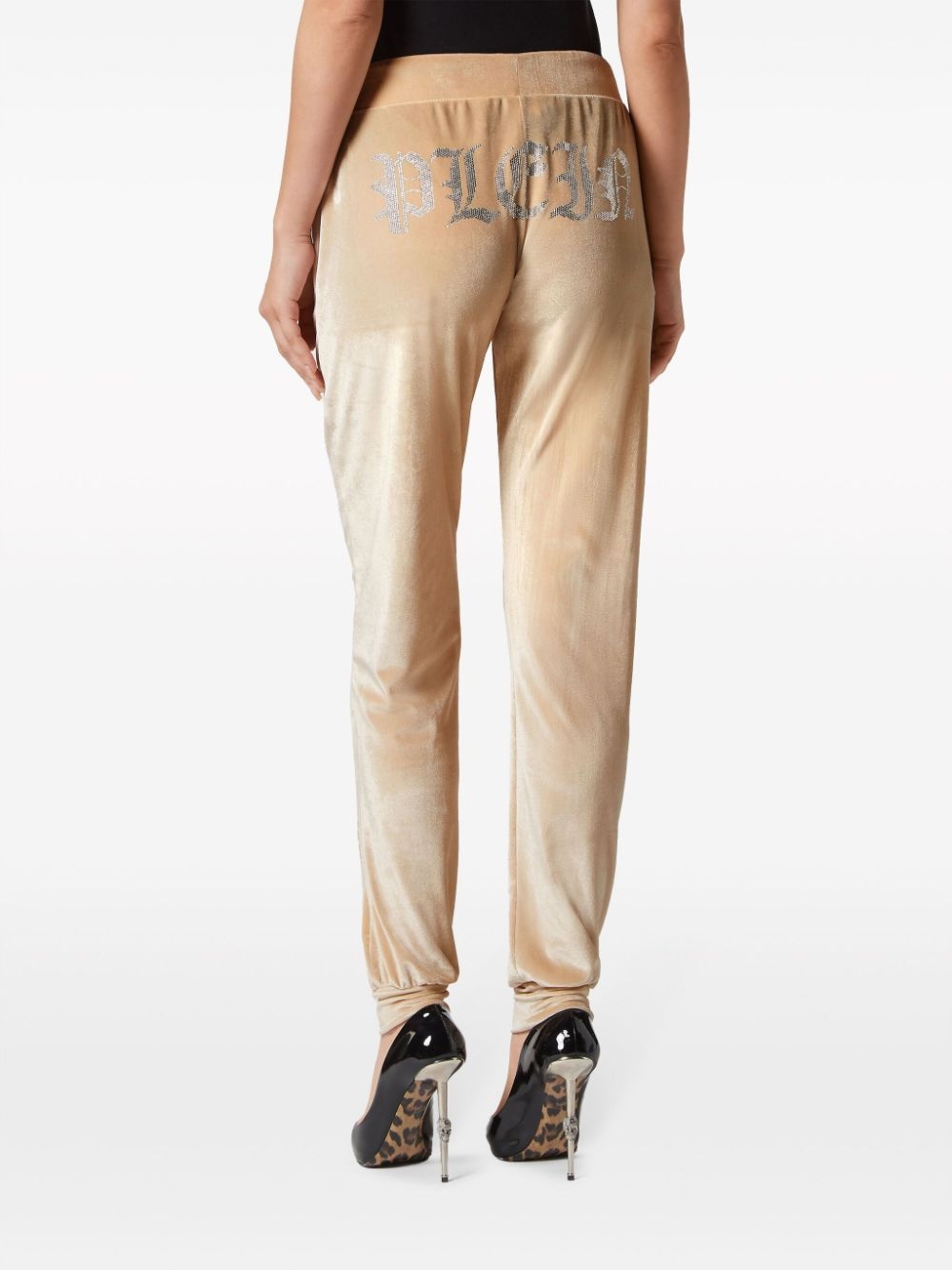 Gothic Plein velour track pants - 4